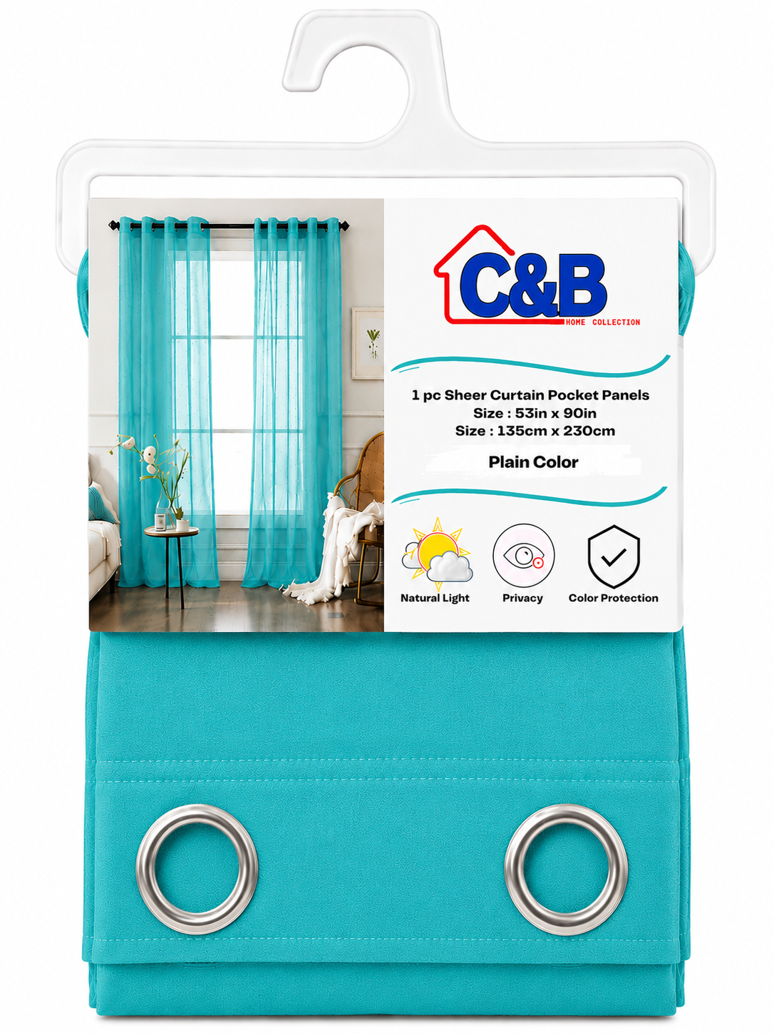 135 x 230 cm Sheer Curtains Standard (Rings O)