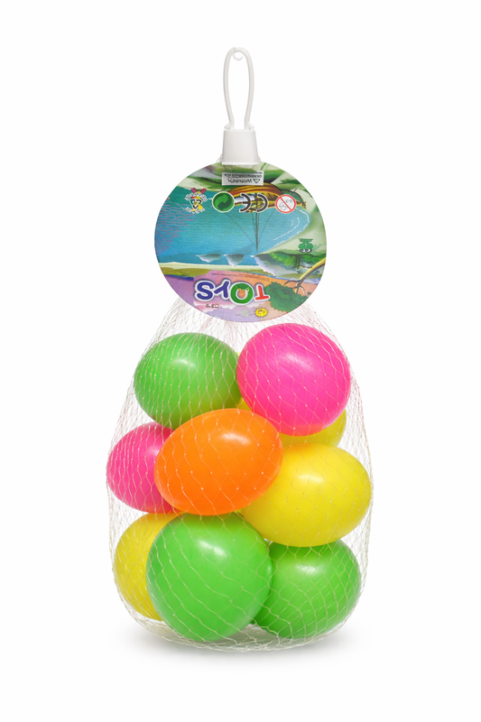 Colourful Plastic Play Balls Set (Mesh Bag)