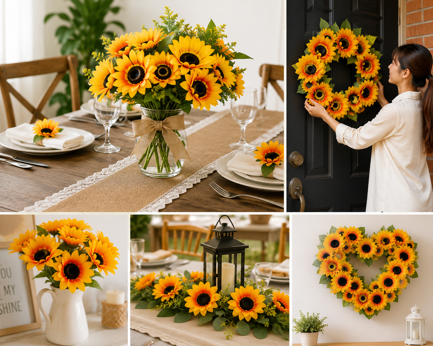 Artificial Sunflower Heads