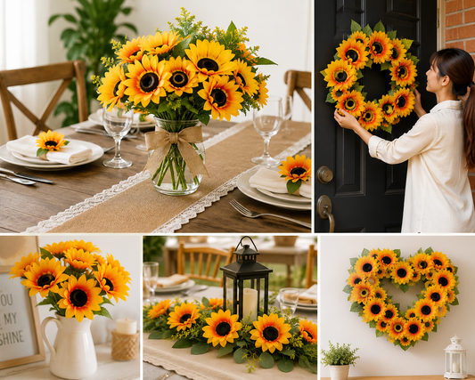 Artificial Sunflower Heads