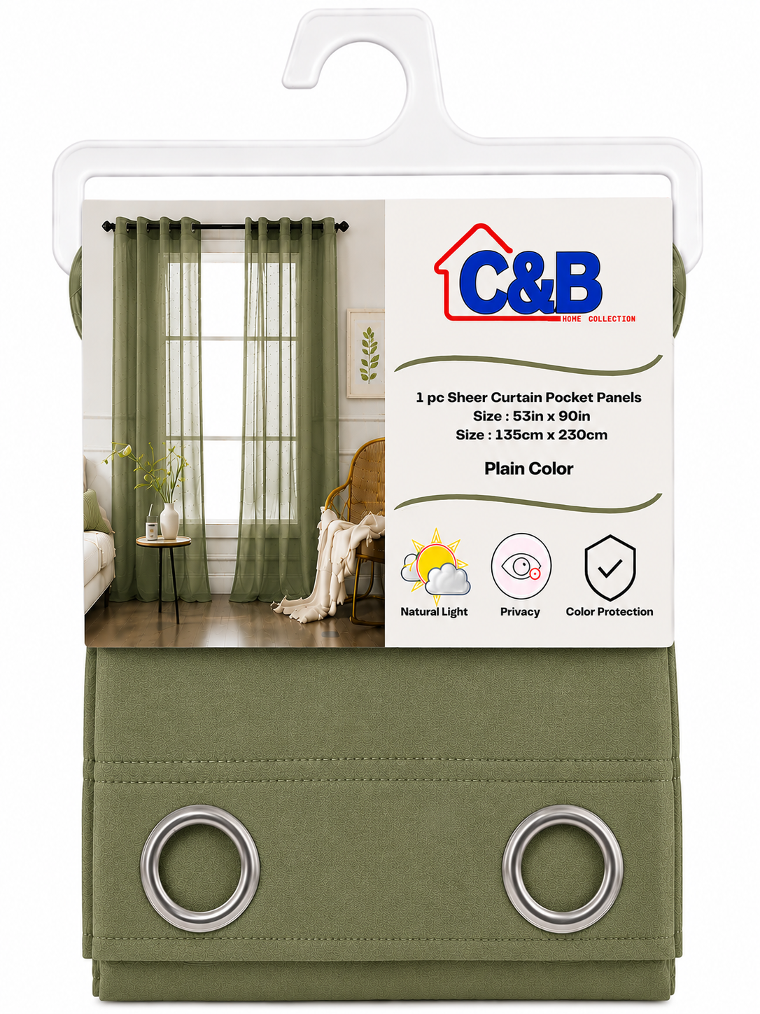 135 x 230 cm Sheer Curtains Standard (Rings O)