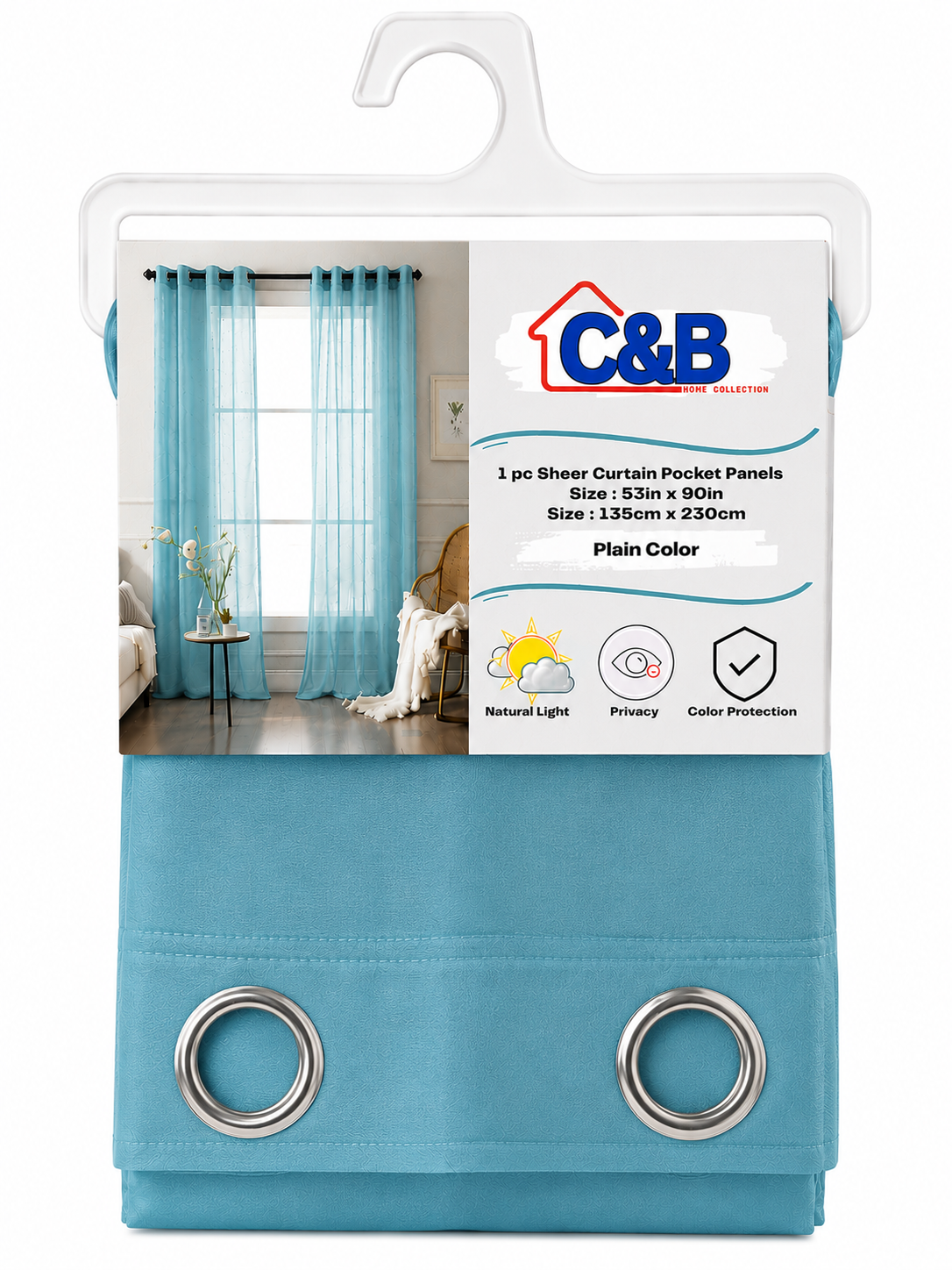 135 x 230 cm Sheer Curtains Standard (Rings O)