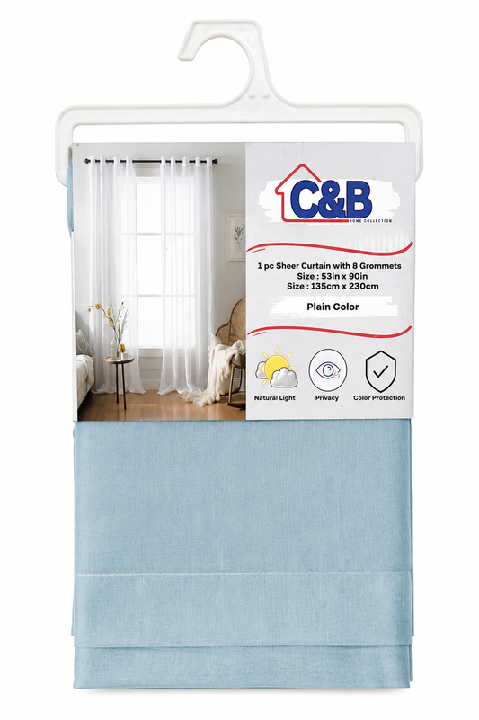 135 × 230 cm Sheer Curtains Standard (No Rings)