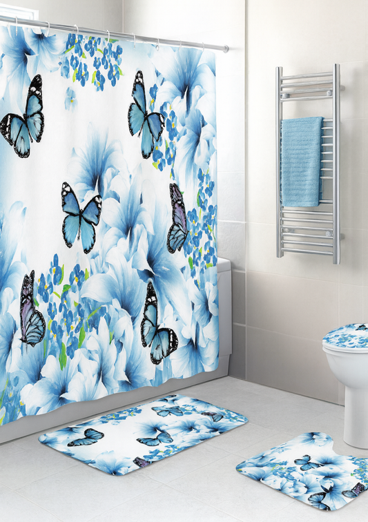 Blue Butterfly Floral Design