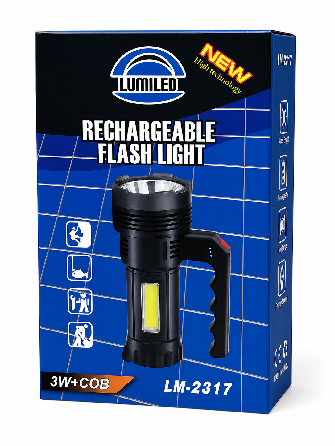 Lumled LED Rechargeable & Mini Portable Flashlight Set