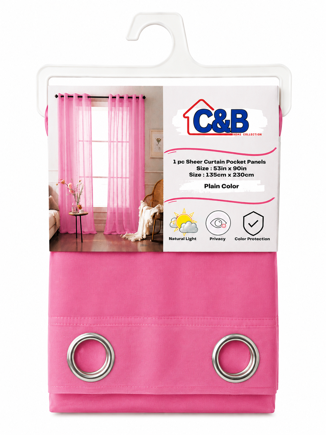 135 x 230 cm Sheer Curtains Standard (Rings O)