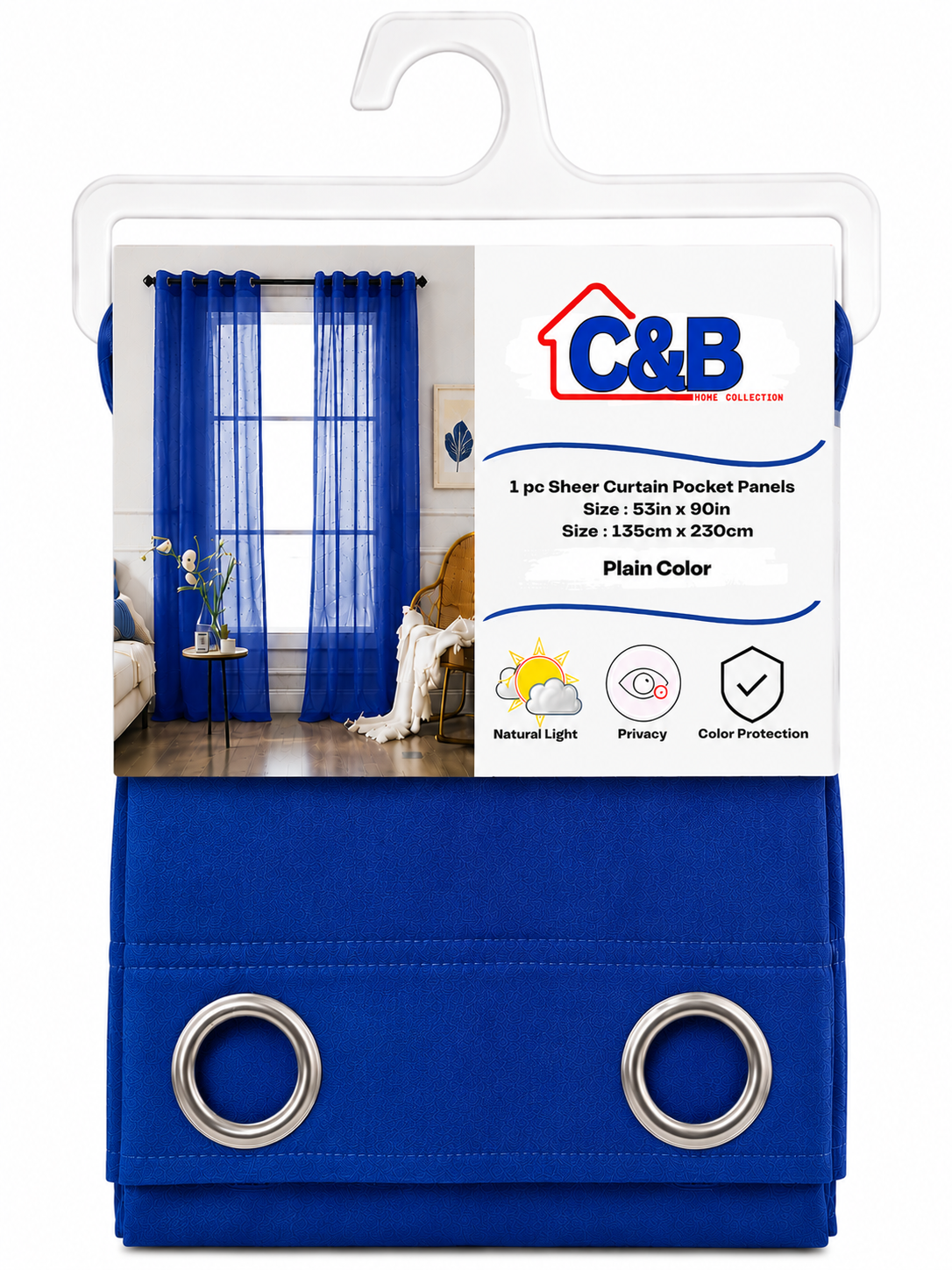 135 x 230 cm Sheer Curtains Standard (Rings O)