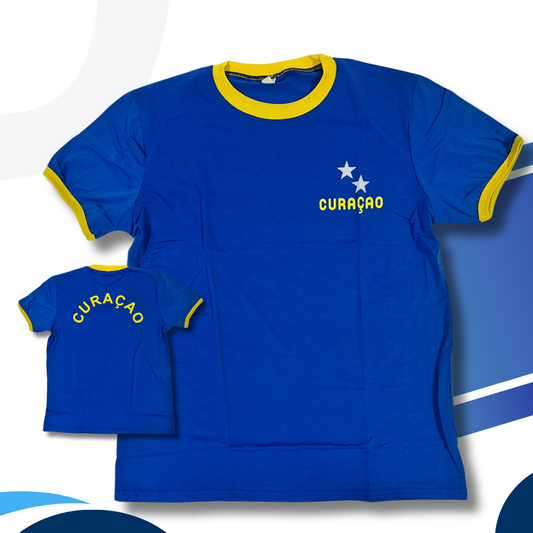 Curacao T-Shirt with Yellow neck