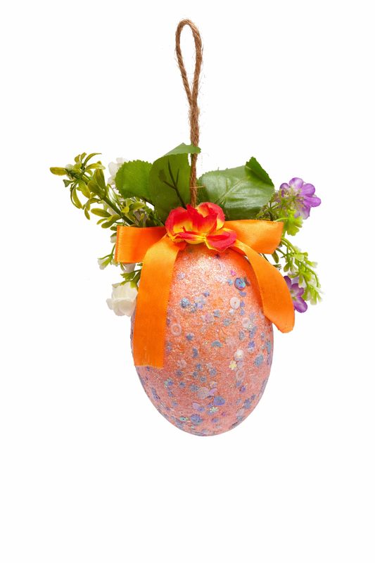 Floral Hanging Easter Egg Decoration