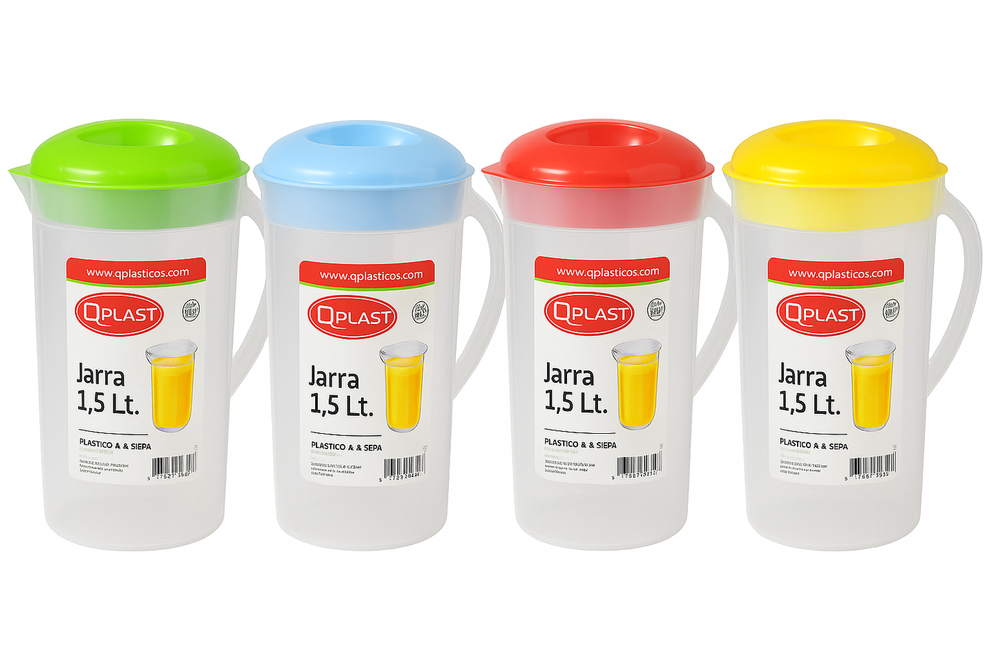 Qplast 1.5L Plastic Pitcher