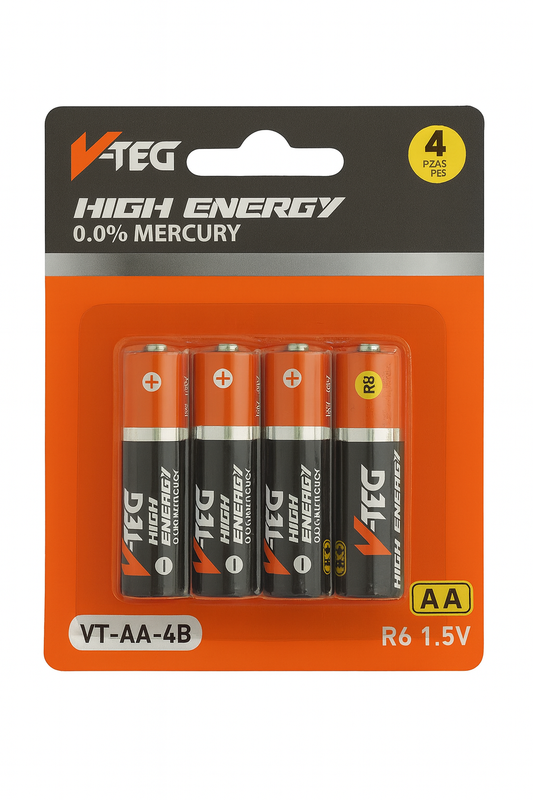 V-TEG High Energy AA Batteries – 4-Pack
