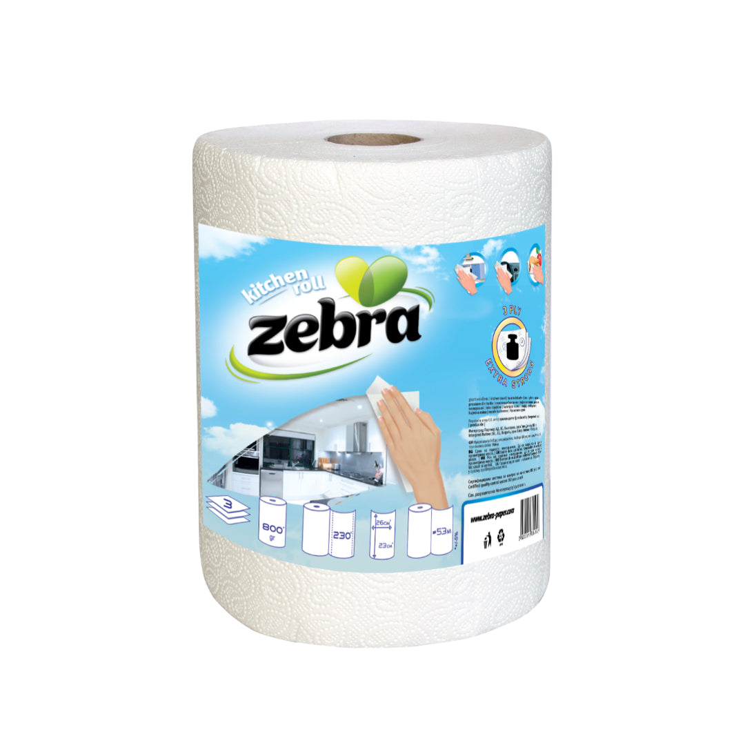 Zebra Extra Strong Kitchen Roll – 3 Ply
