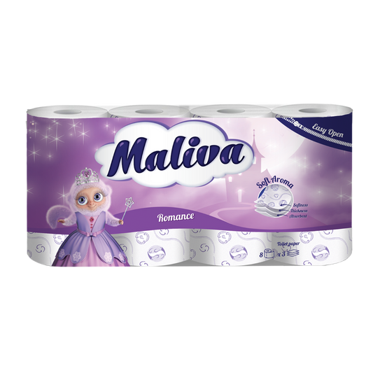 Maliva Romance Toilet Paper – 3 Ply – 8 Rolls