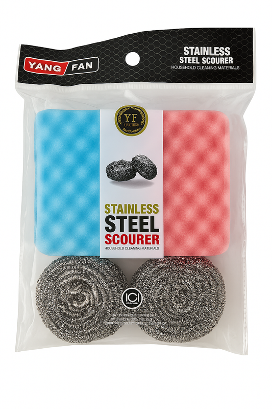 Yang Fan Stainless Steel Scourer Set – Heavy Duty Kitchen Cleaning