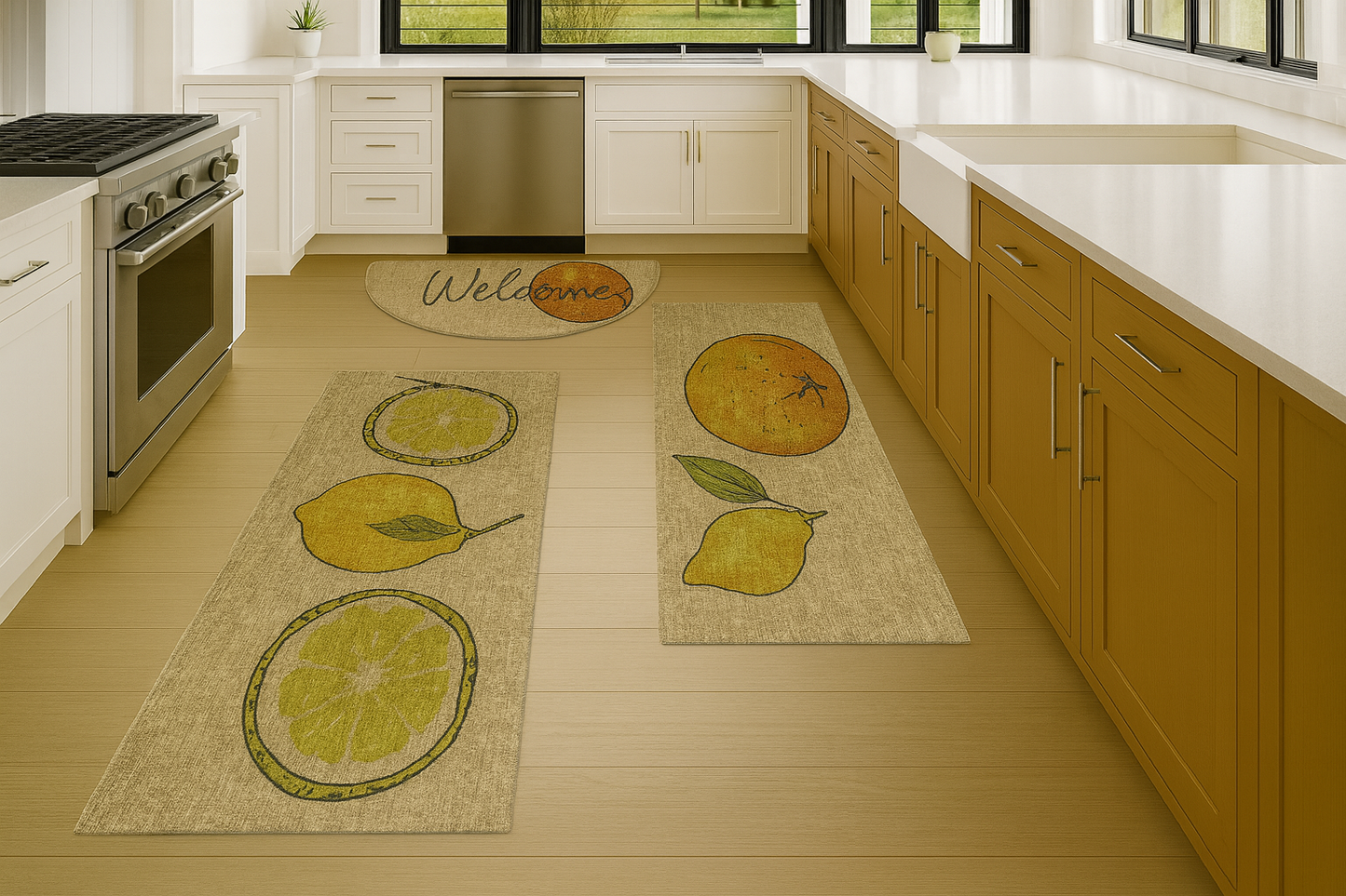 Citrus Kitchen Mat Set