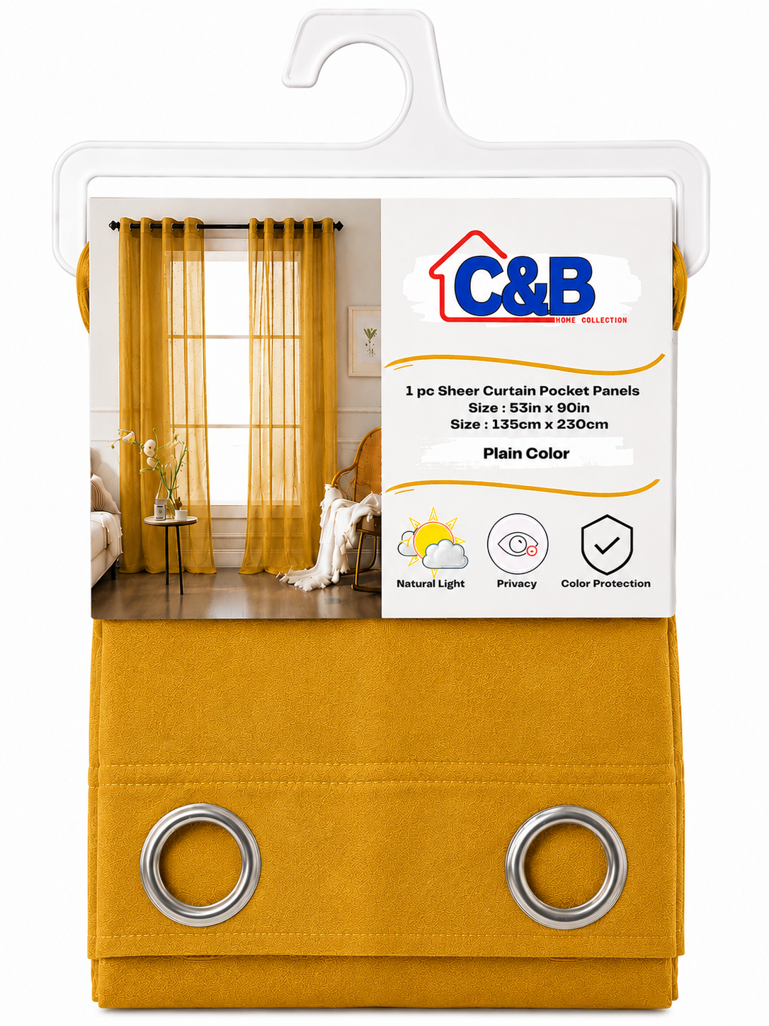 135 x 230 cm Sheer Curtains Standard (Rings O)