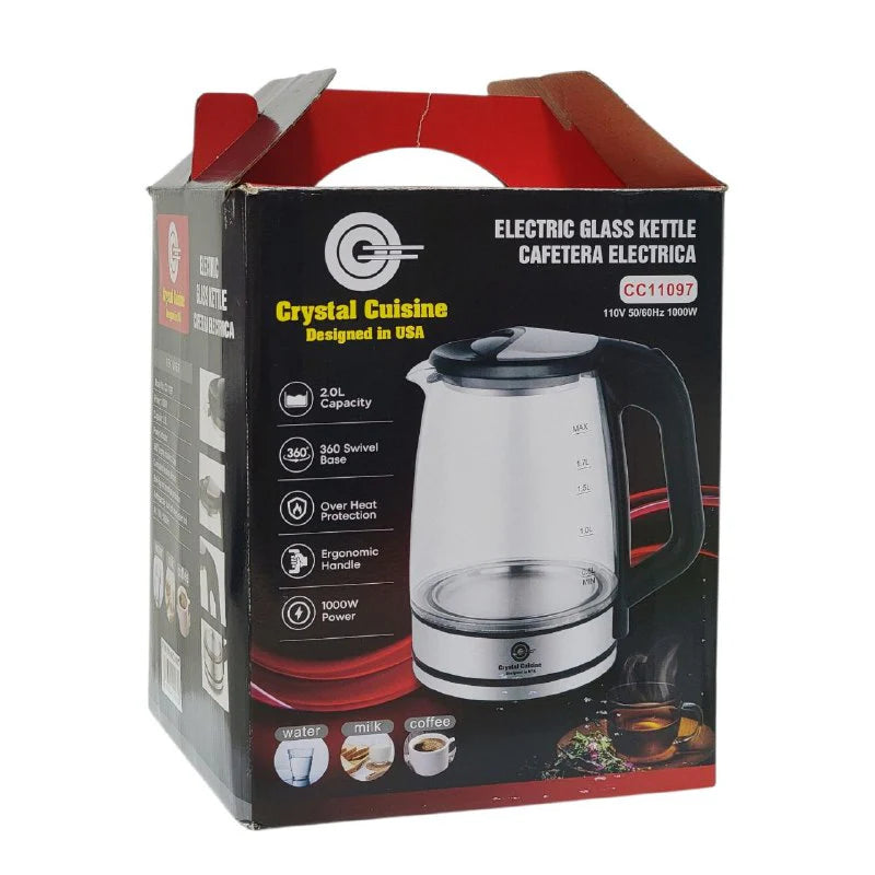 Crystal Cuisine  Electric Glass Kettle-CC11097