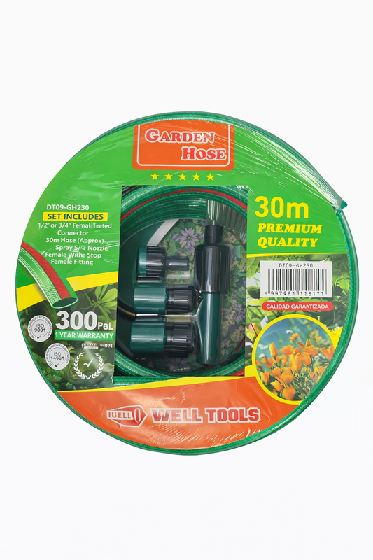 30 m Premium Garden Hose Set