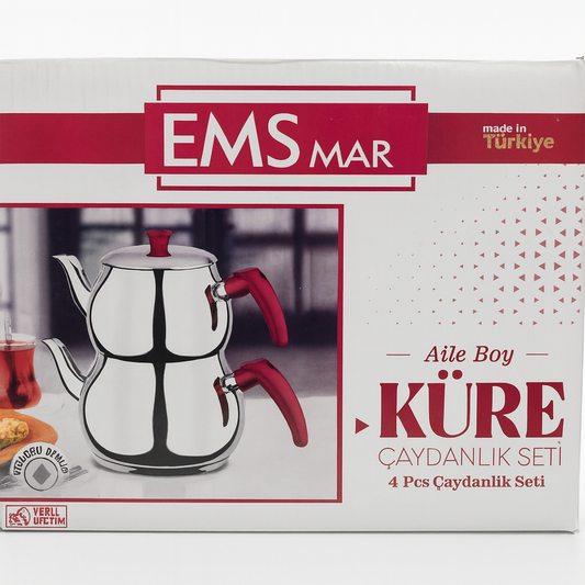 EMS Mar Küre Aile Boy Çaydanlık Seti – 4 Parça
