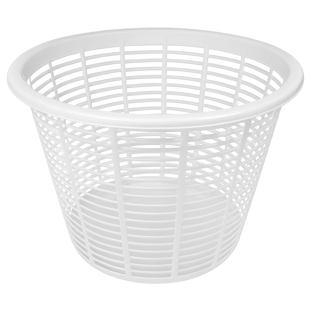 Plastic Laundry Basket – White