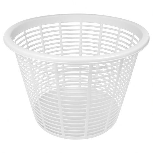 Plastic Laundry Basket – White