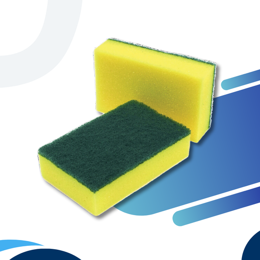 Dish Sponge with Scrub Pad (green&yellow)