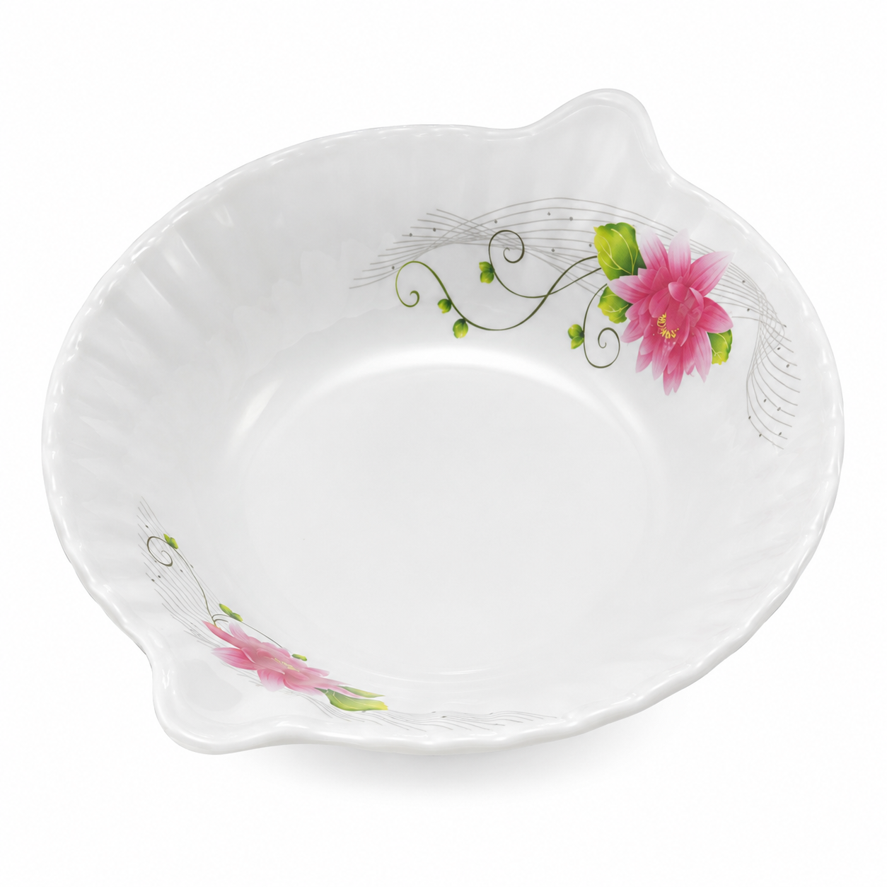 Plastic Floral Bowl