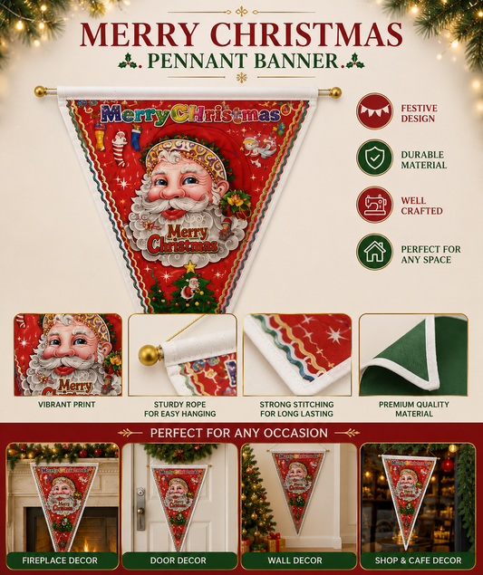 Merry Christmas Pennant Banner