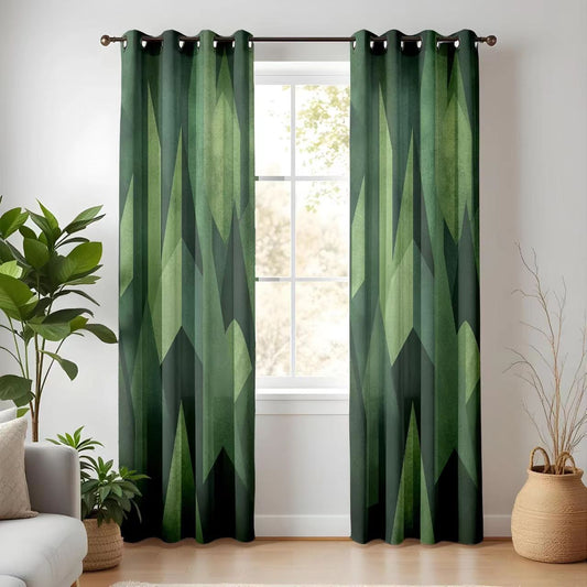 Green Botanical Curtain