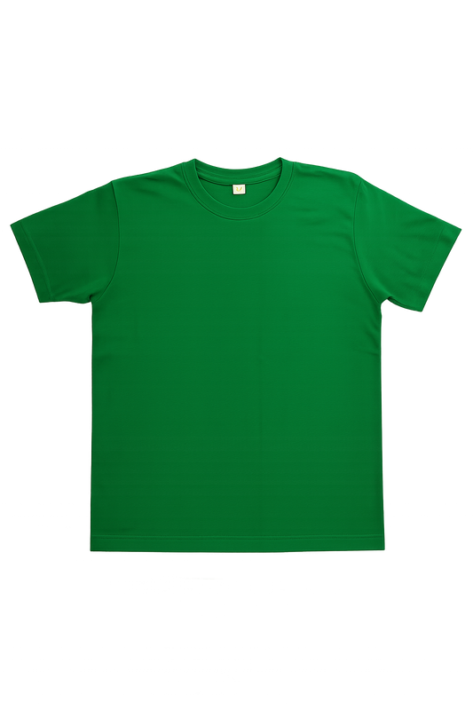 T-Shirt Green Plain Kids