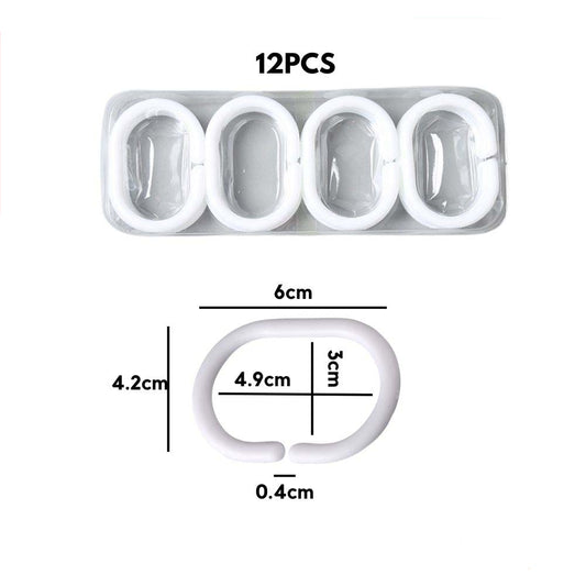 12-Pcs Shower Curtain Rings