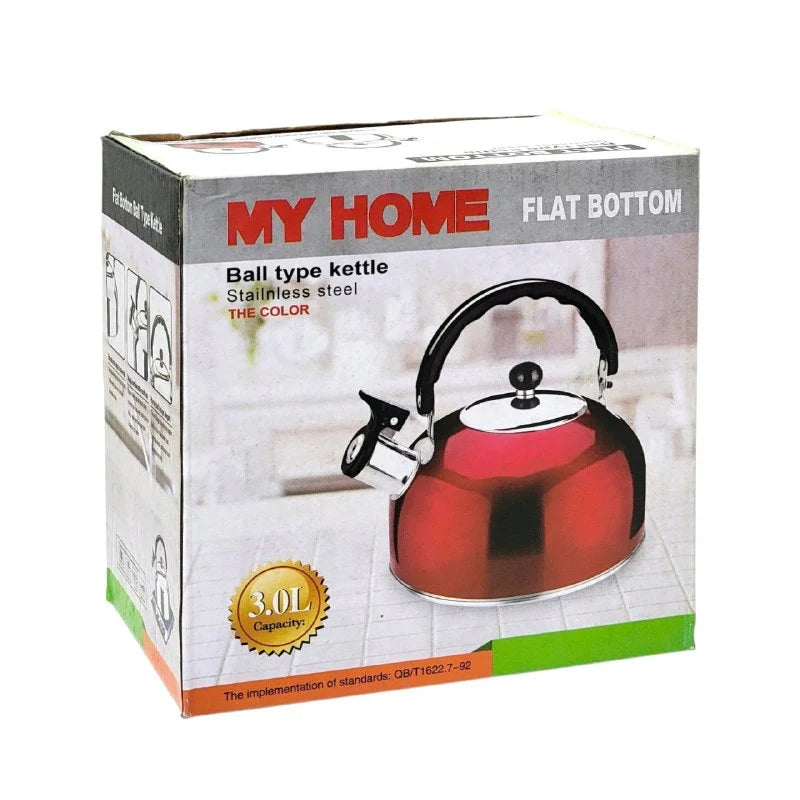 My Home Stainless Steel Whistling Kettle – 3.0L Capacity