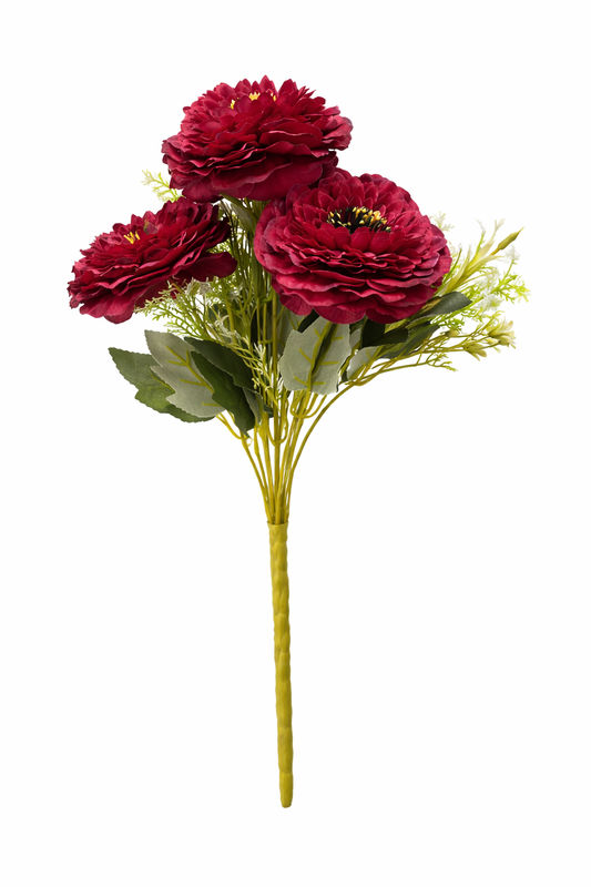 Midnight Bloom Artificial Peony Bouquet