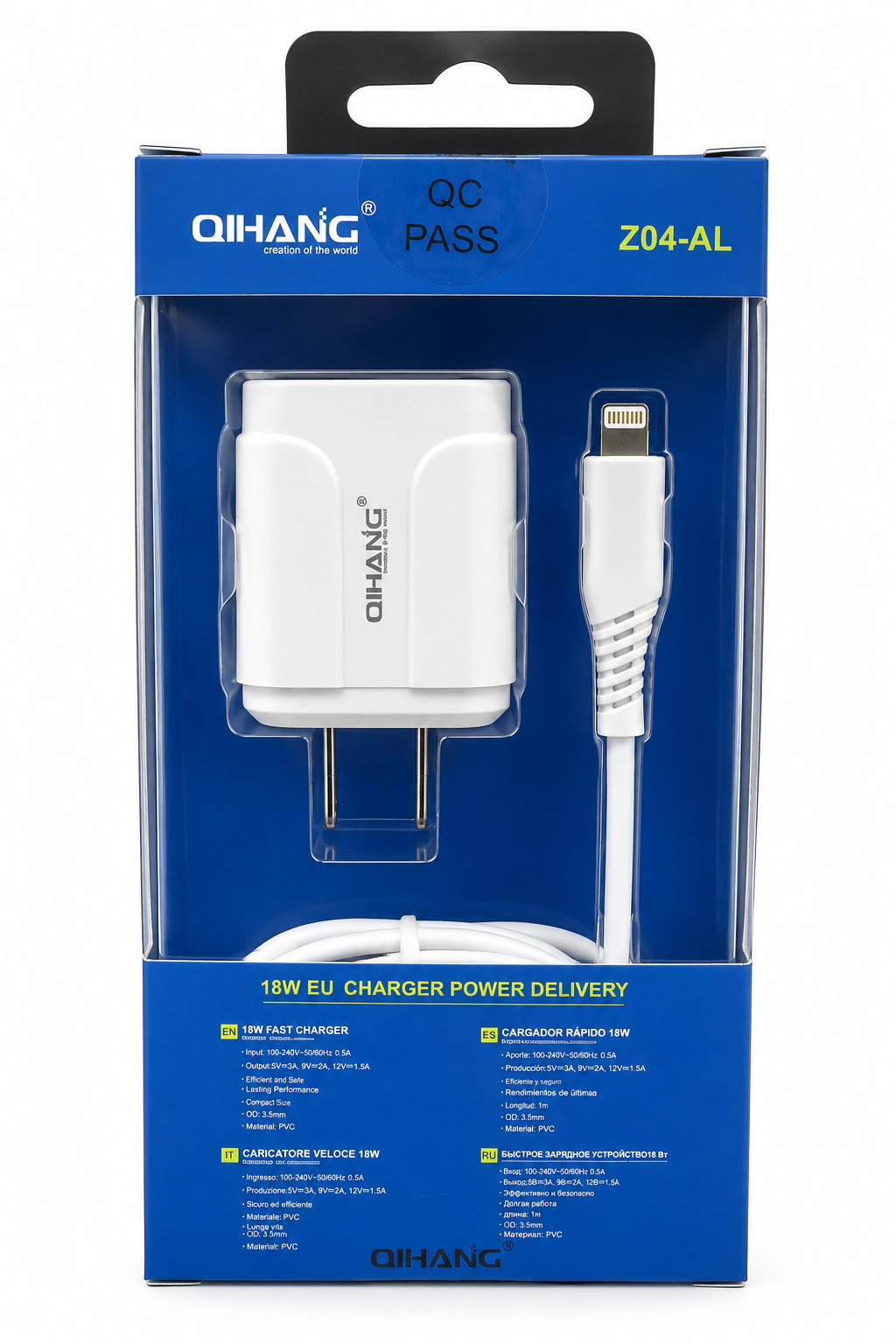 QIHANG 18W Fast Charger with Lightning Cable