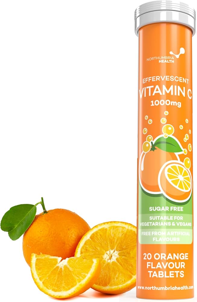 Effervescent Vitamin C 1000mg – Orange Flavour Tablets