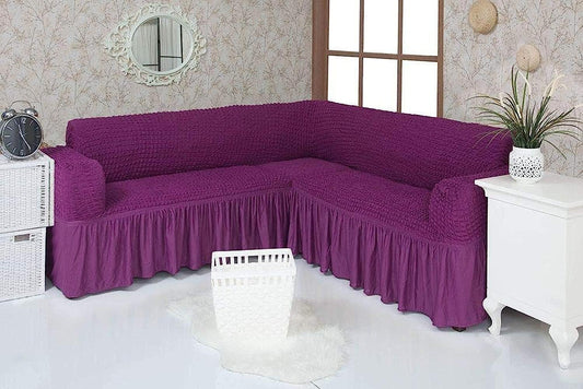 L-Shaped Sofa Cover (Popcorn)