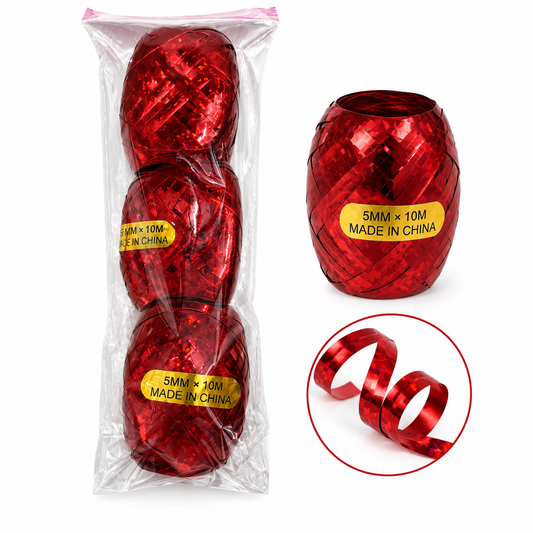 Red Curling Ribbon – 5mm × 10m