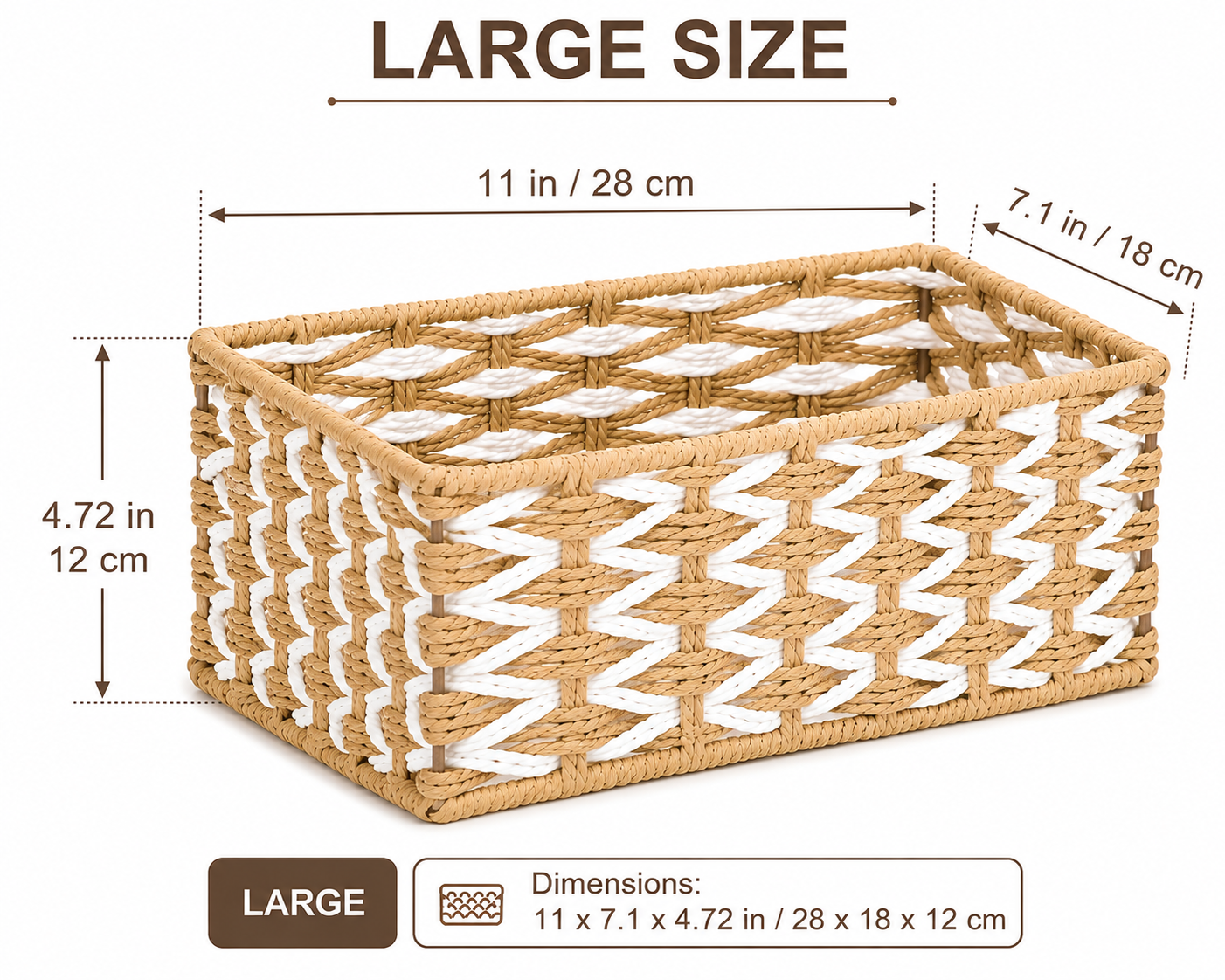 Basket Rectangle Cabana / 3 Sizes