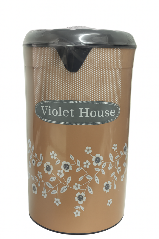 Violet House Floral Waste Bin – Flip Lid Design