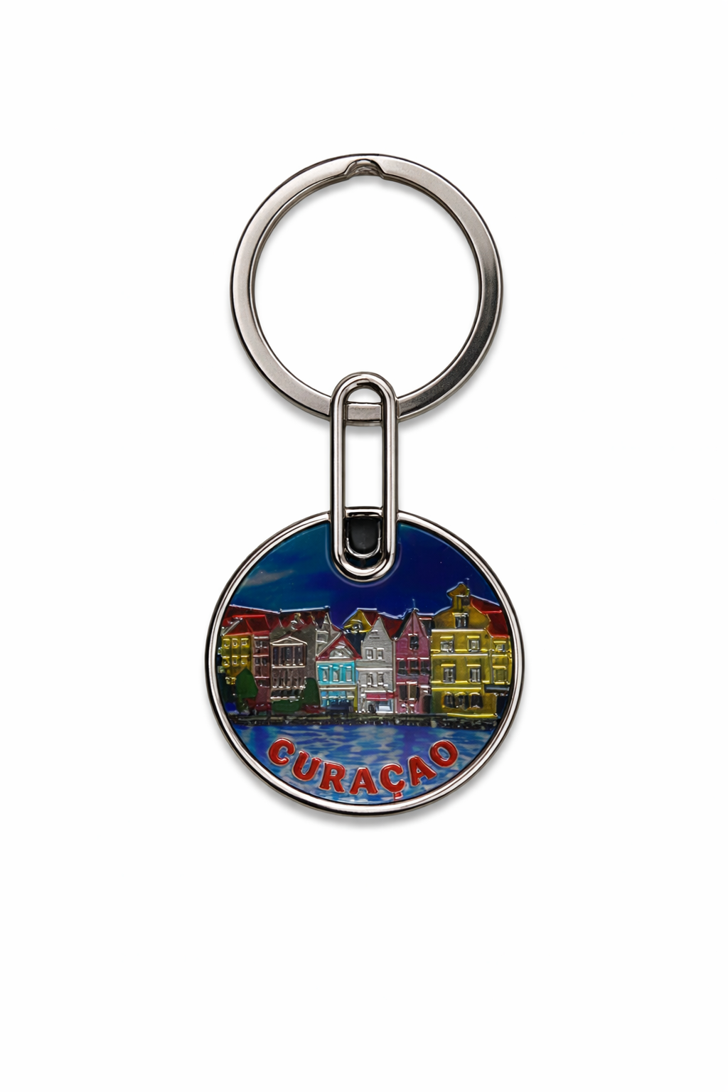Curaçao Metal Keychain – City Houses Design