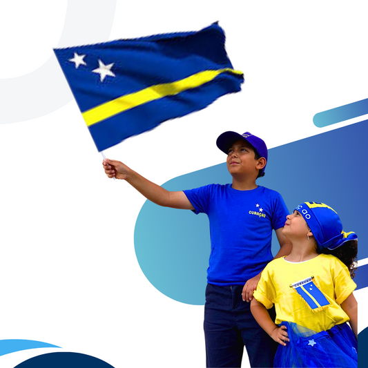 Curacao Flag With Stick
