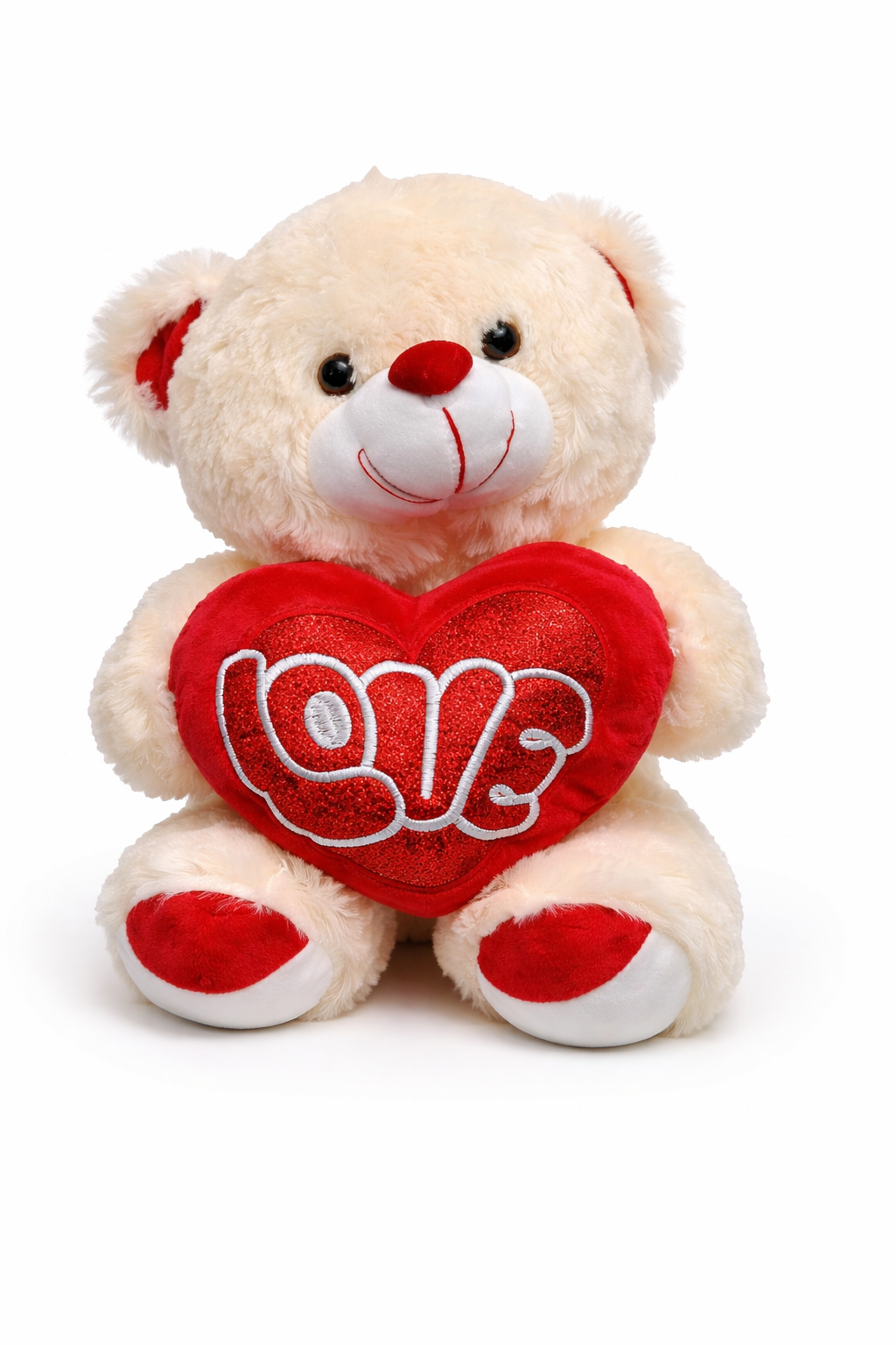 Red Bear Holding Love Heart 30cm