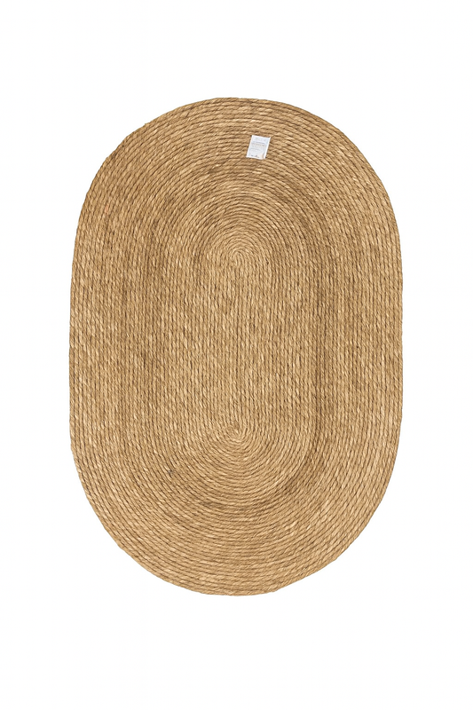 Oval Jute Woven Mat – 50 cm × 80 cm