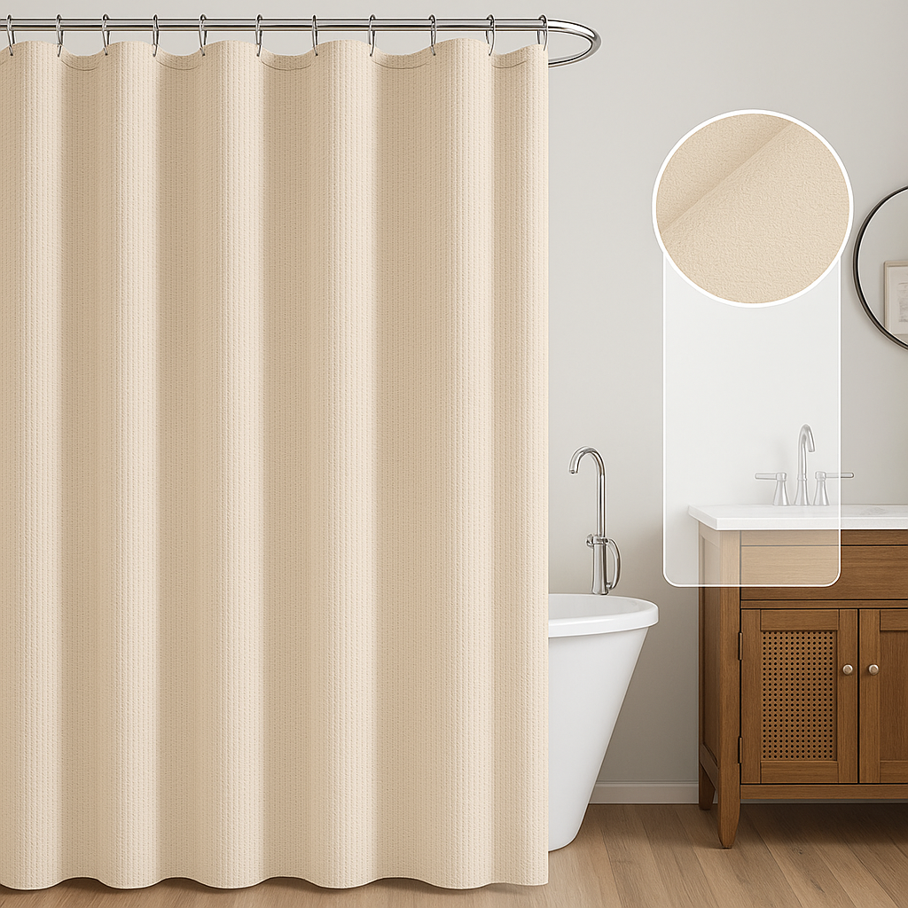 Naonao Heavy Weight Shower Curtain or Liner – 71" x 71"