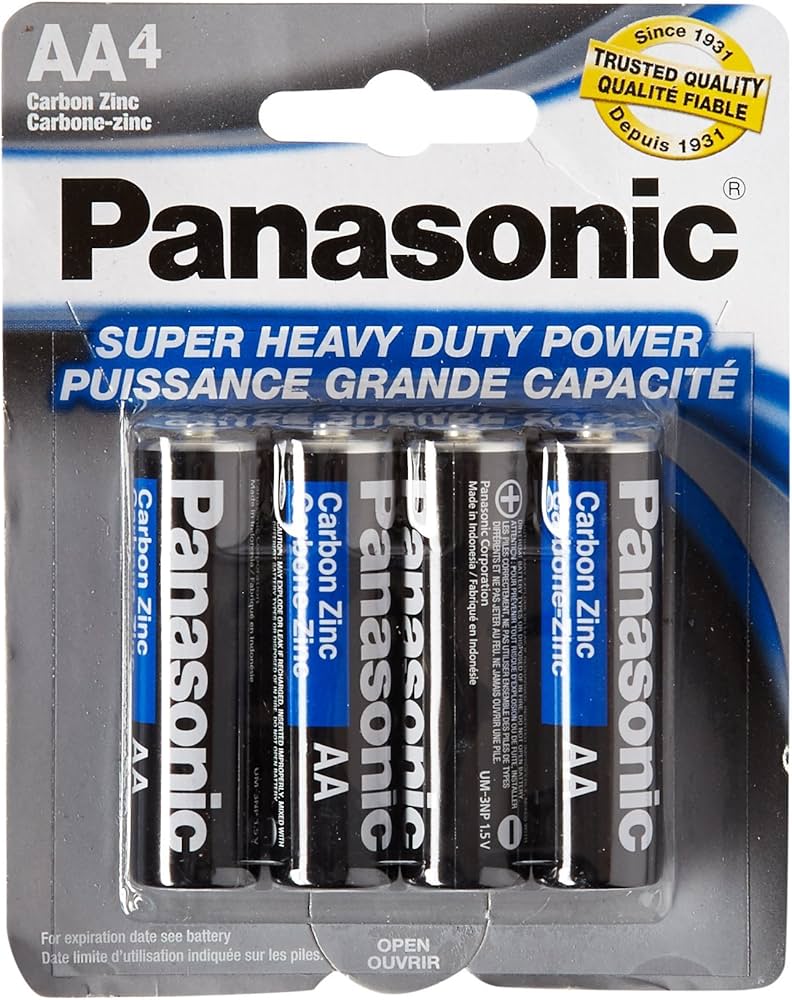 Panasonic AA Carbon Zinc Batteries – 4 Pack