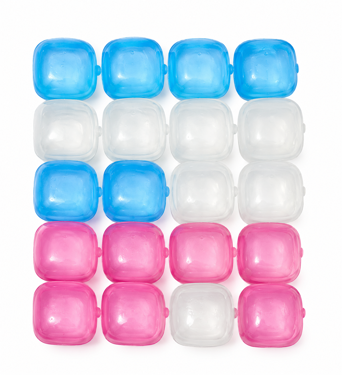 Reusable Plastic Ice Cubes.