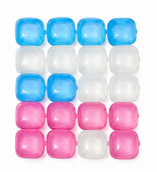 Reusable Plastic Ice Cubes.