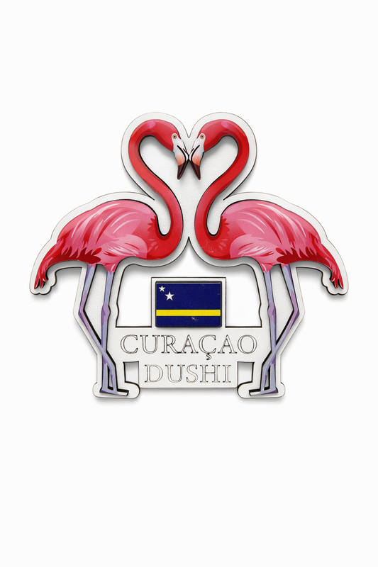 Curaçao Dushi Flamingo Souvenir Magnet