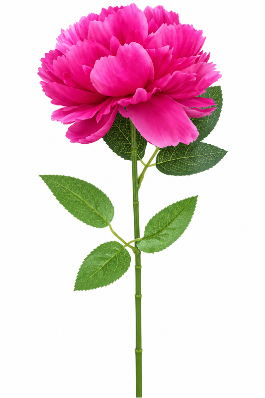 Artificial Hot Pink Peony Flower Stem