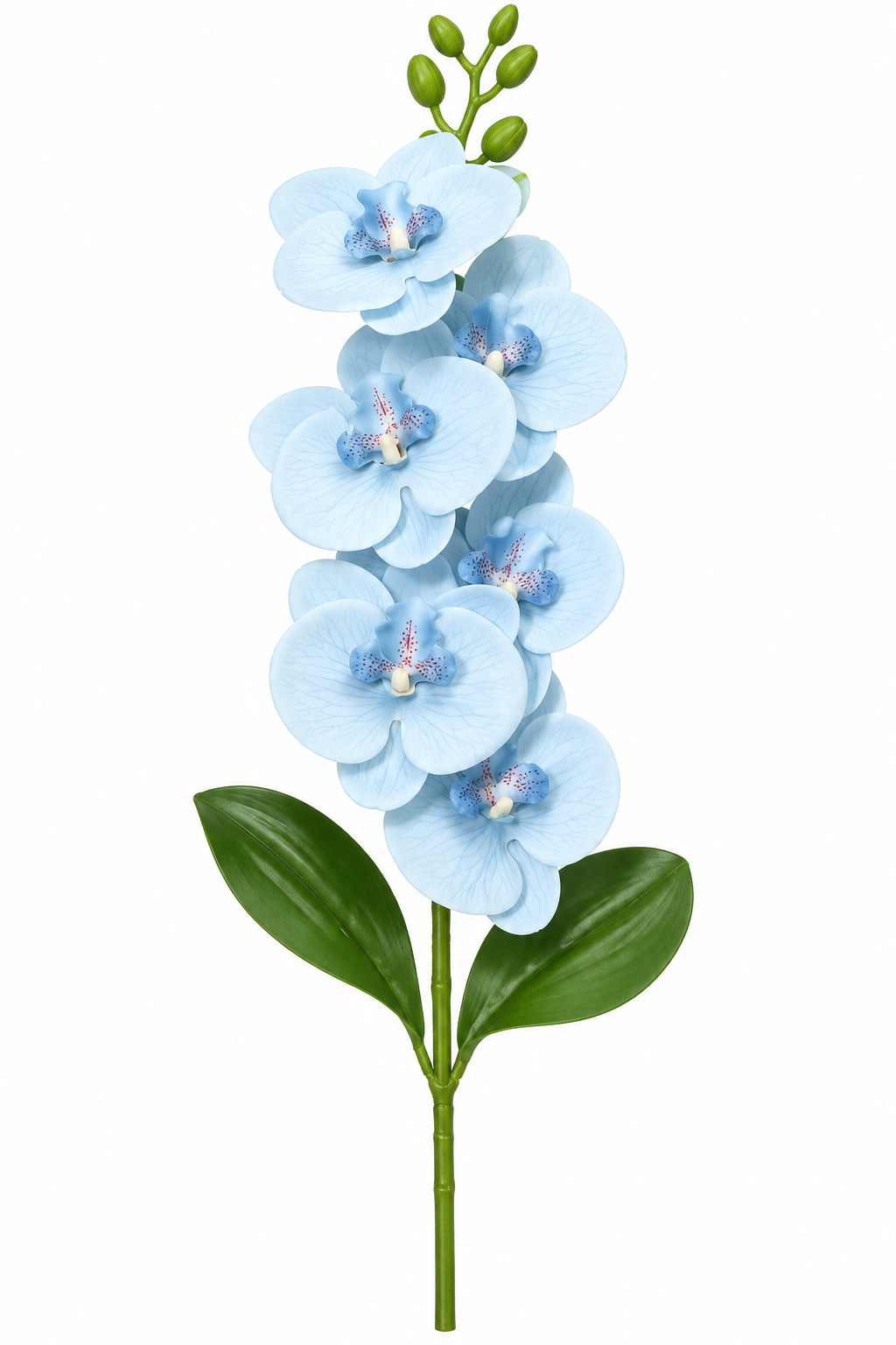 Artificial Light Blue Orchid Flower Stem